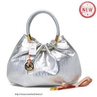 michael kors ring hobo metalen leer groot zilver koord zakken Online Kopen u9khi502